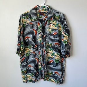 Ringo Sport Printed Button Down Shirt Large